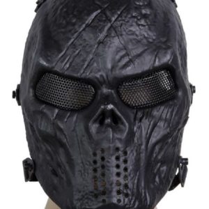 Máscara Proteção Airsoft NTK Tático Full Face Skull Lente Metal Telado