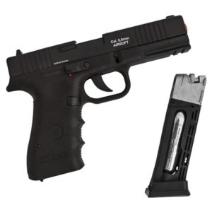 PISTOLA DE AIRSOFT A GÁS  CO2 W119 SLIDE METAL COM BLOWBACK – WINGUN