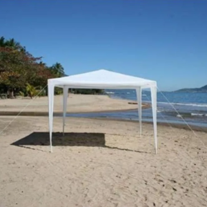 Gazebo desmontável NTK de 3m x 3m com estrutura de tubos de aço esmaltado e cobertura aluminizada Fiesta