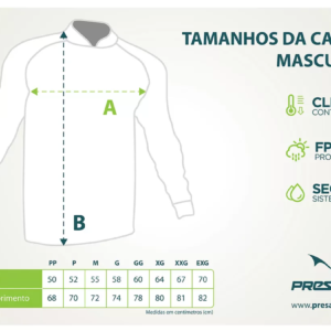 Camisa de Pesca Presa Viva Camuflada Brasil